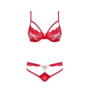 Ensemble lingerie coeur rouge vendu sur onysia.com Ensemble lingerie "coeur" obsessive 829-set